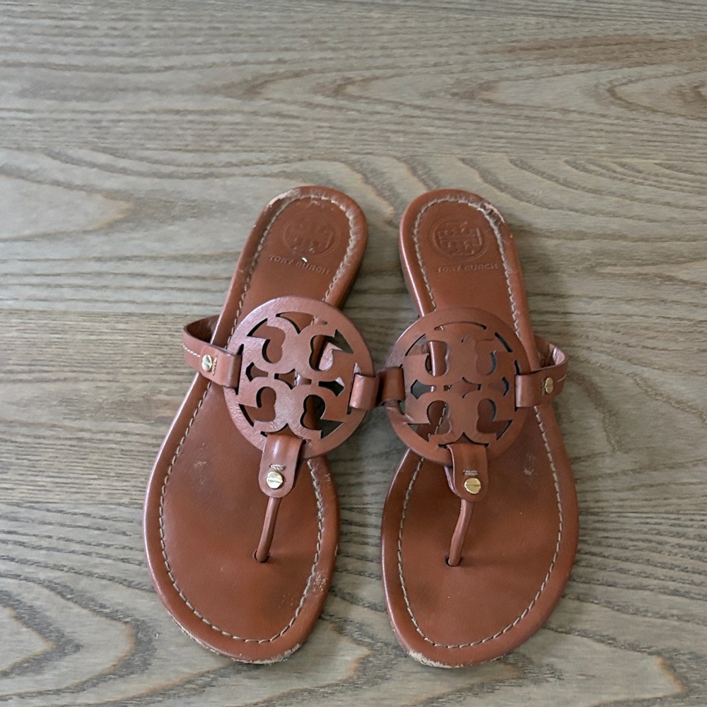 Tory Burch Tan Leather Sandals